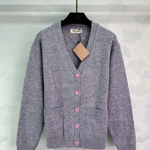 miumiu knitted long cardigan